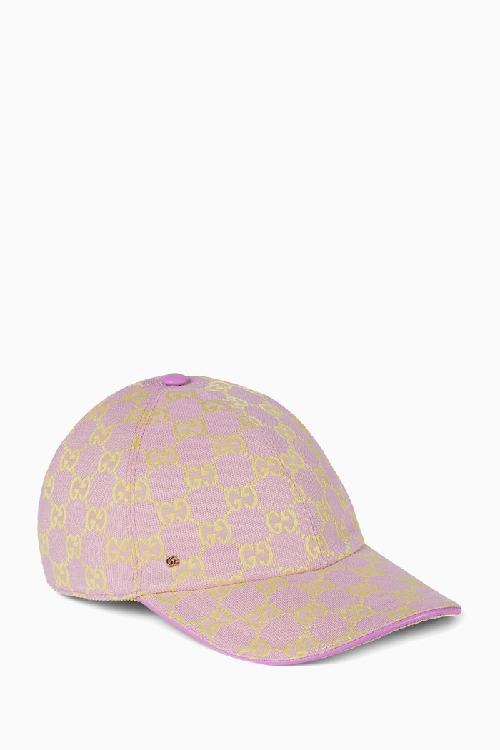 

GG Baseball Hat in Canvas, Pink