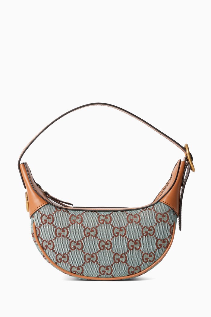 

Super Mini Ophidia Shoulder Bag in GG Canvas, Blue
