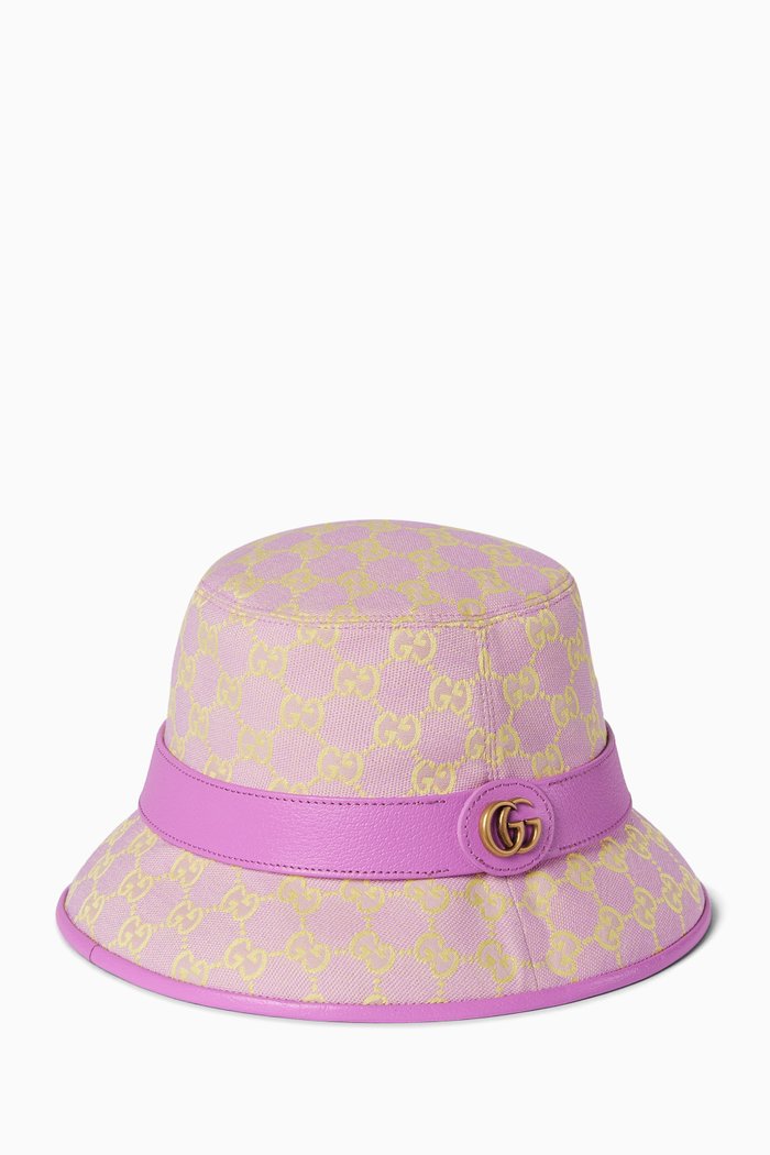 

Logo Bucket Hat in GG Canvas, Pink