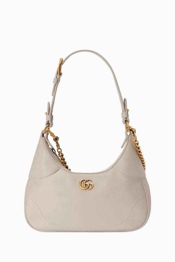 

Small Aphrodite Shoulder Bag in Leather, White