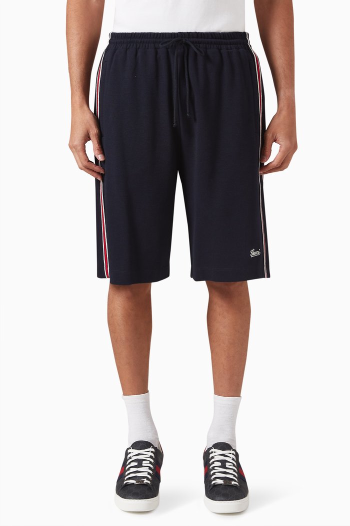 Basketball Shorts in Cotton Jersey, Blue