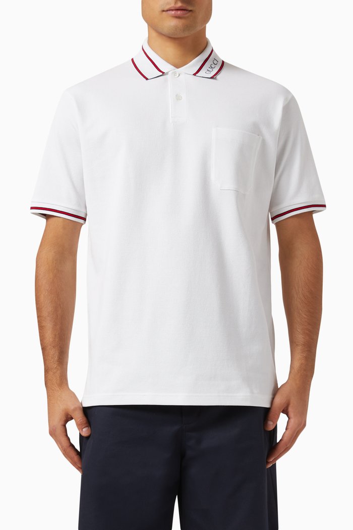 

Web Polo Shirt in Cotton-piquet, White