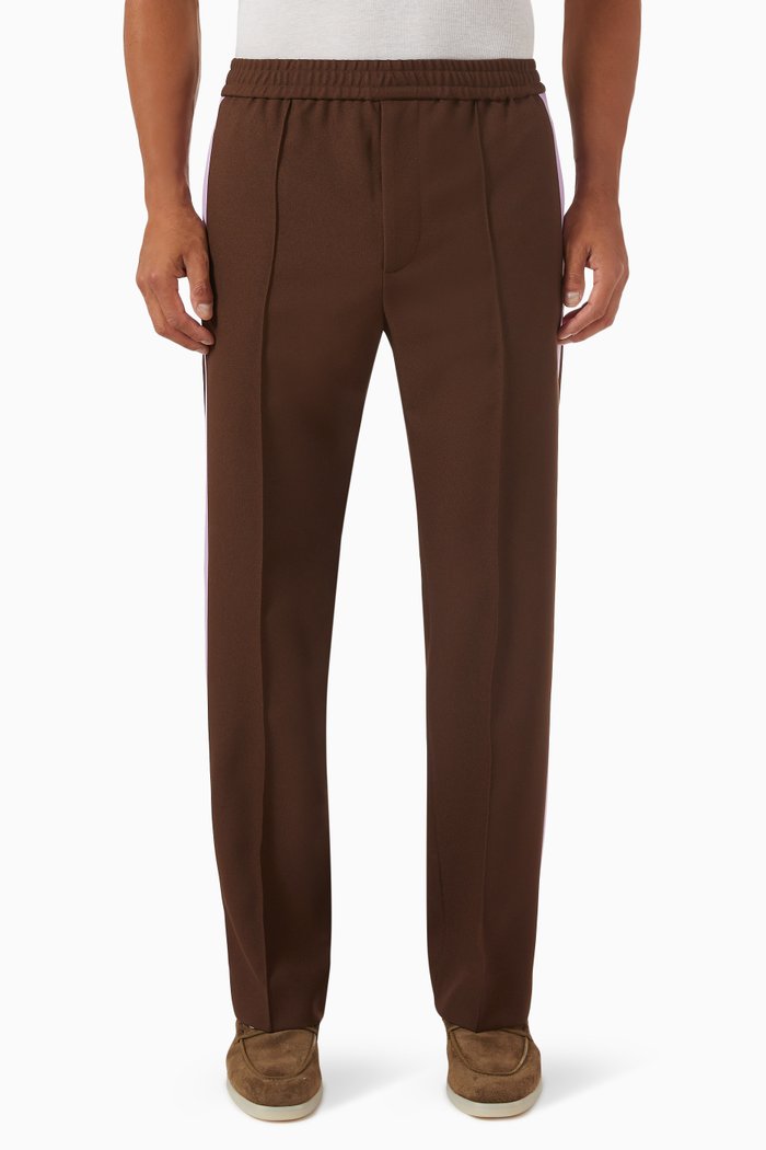 

Contrast Stripe Pants in Drill, Brown