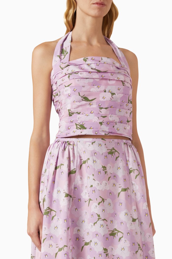 

Tippy Low-back Hatler Top, Pink