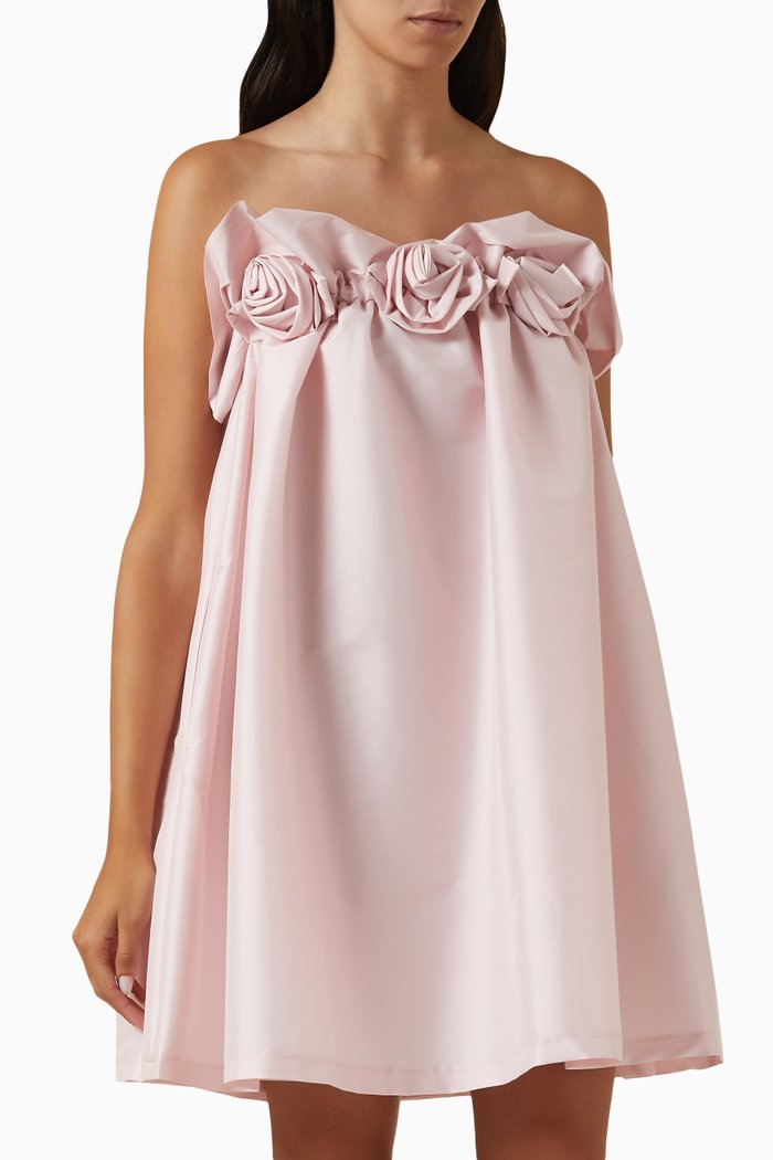 

Theodore Mini Dress in Taffeta, Pink