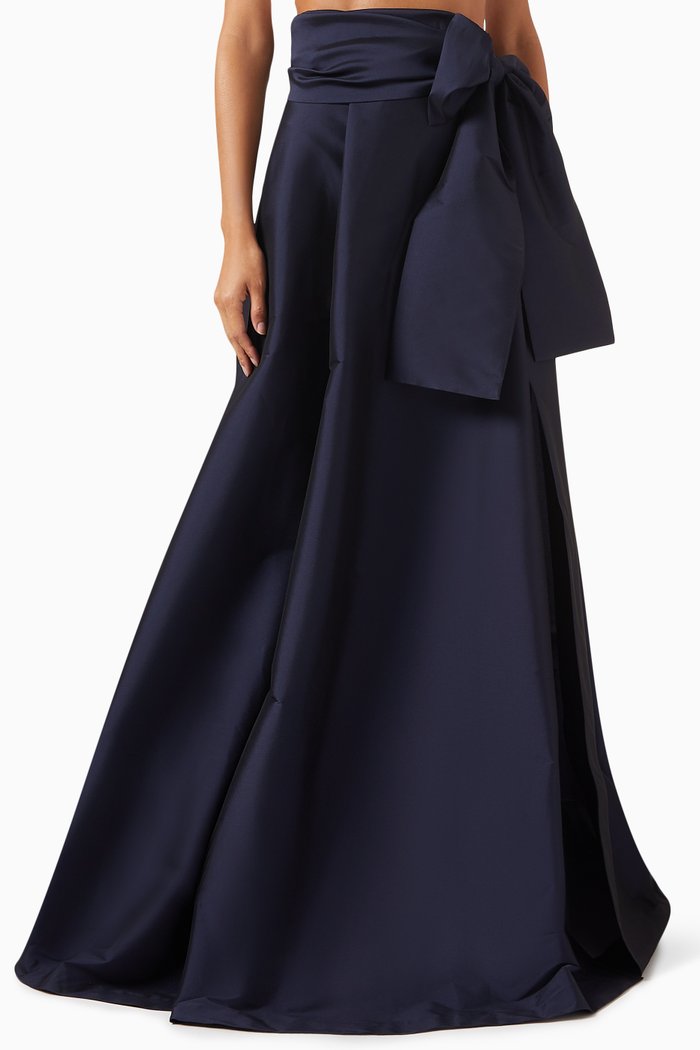 

Beatrice Maxi Skirt in Taffeta, Blue