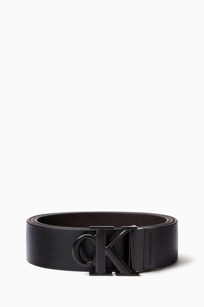 

Reversible Belt in Leather, Black