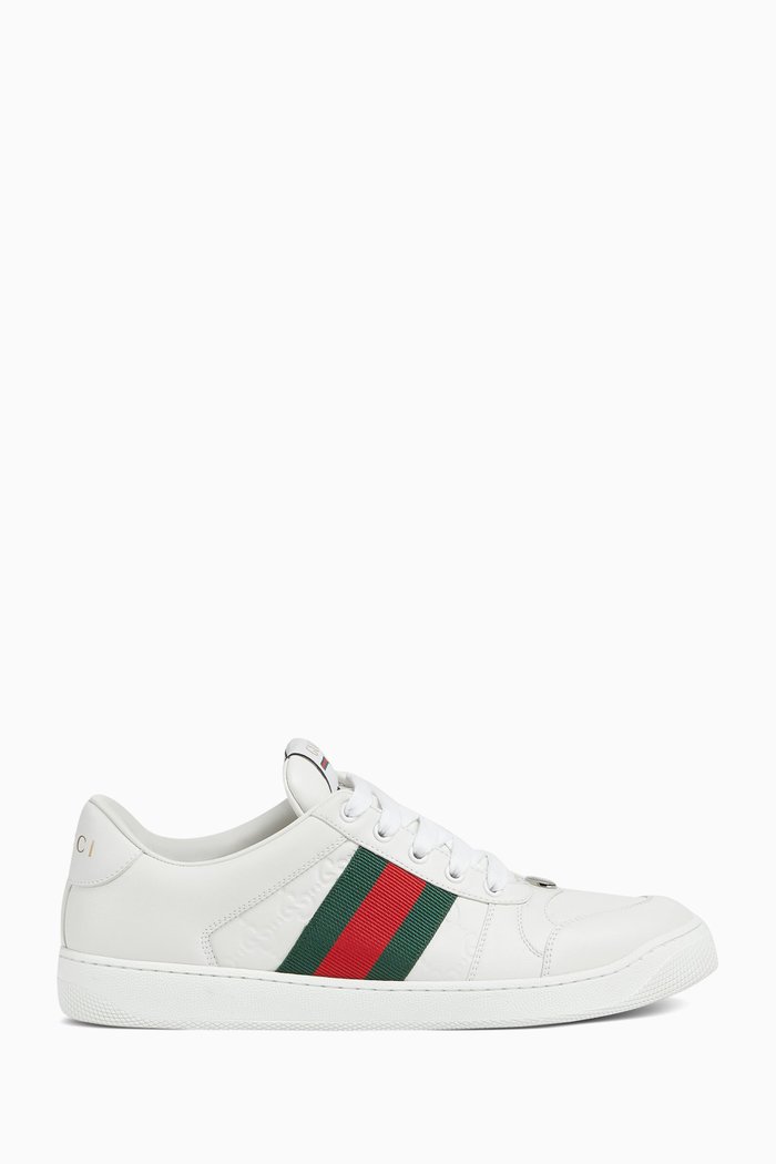 

Screener Sneakers in Leather, White