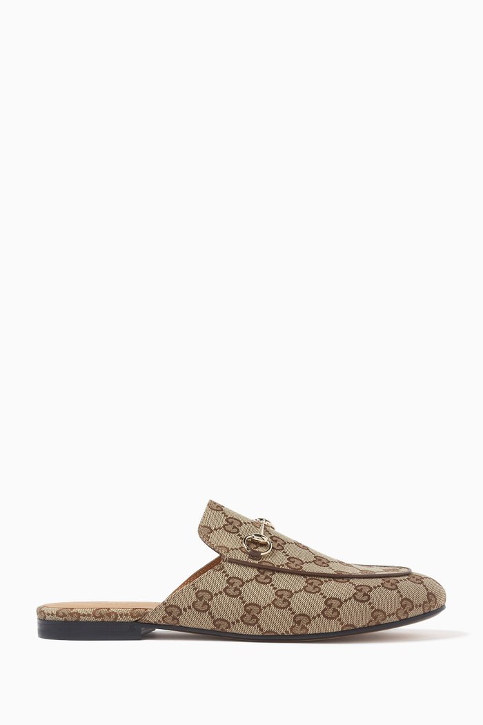 

Loafer Mule Flats in GG Canvas, Neutral
