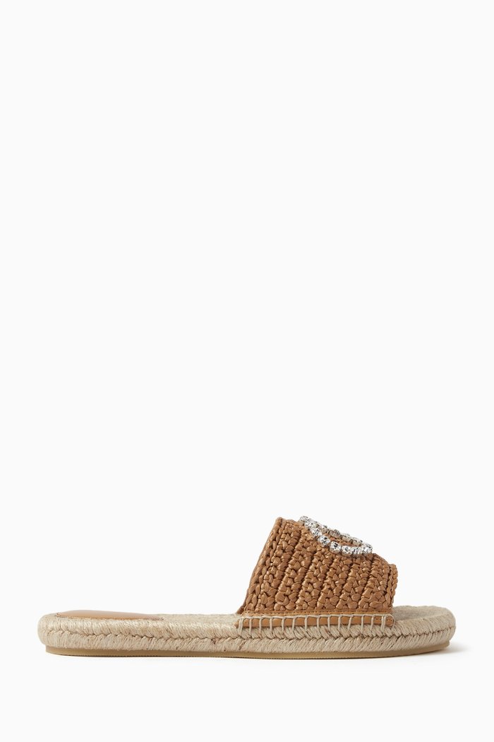 

GG Slides in Raffia, Neutral
