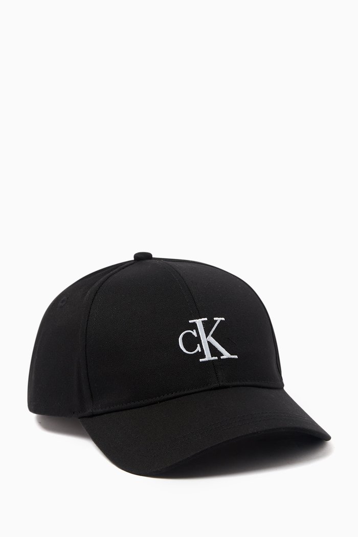 

Monogram Embroidered Cap, Black