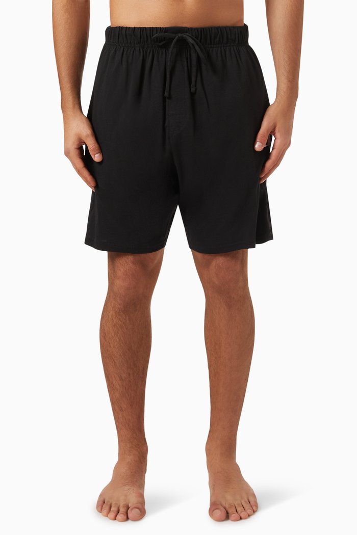 CK96 Pyjama Shorts in Organic-cotton Jersey, Black