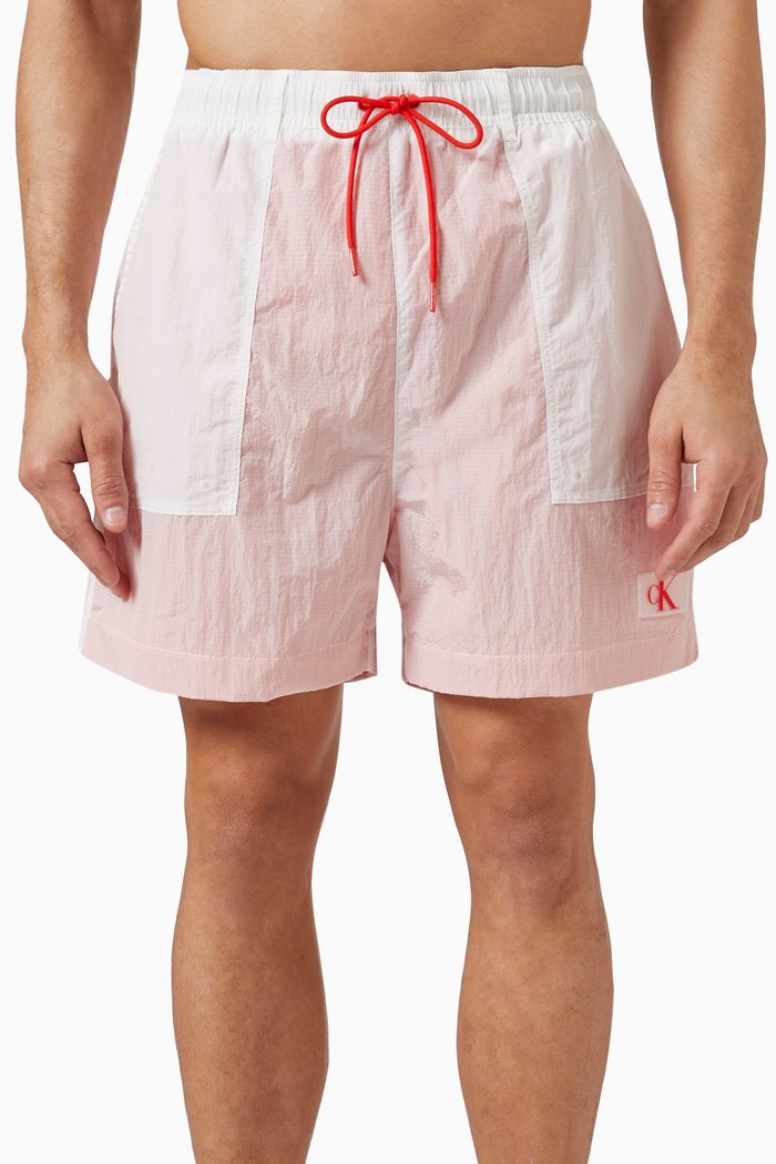 

Monogram Medium Drawstring Swim Shorts in Nylon-blend, Pink