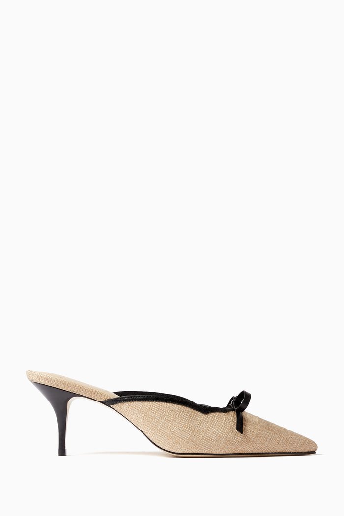 

Bow 65 Mules in Raffia, Neutral