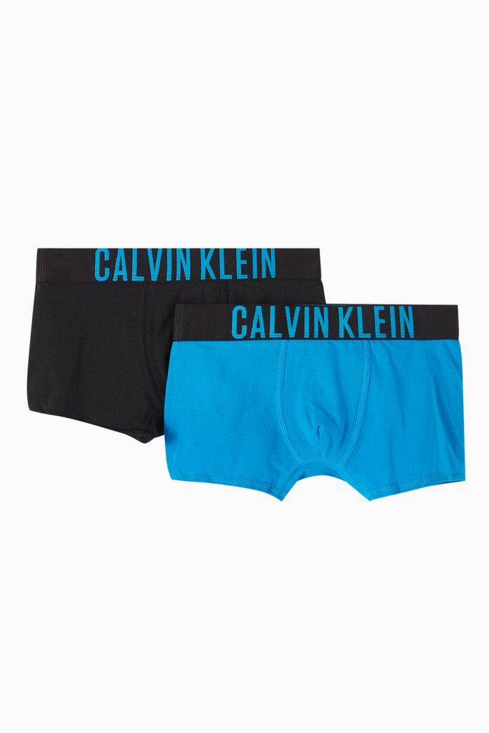 

Intense Power Boxer Trunks in Cotton, Pack of 2, Blue