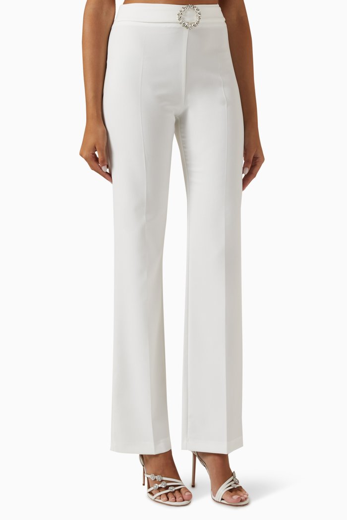 

Embellished-buckle Pants, Neutral