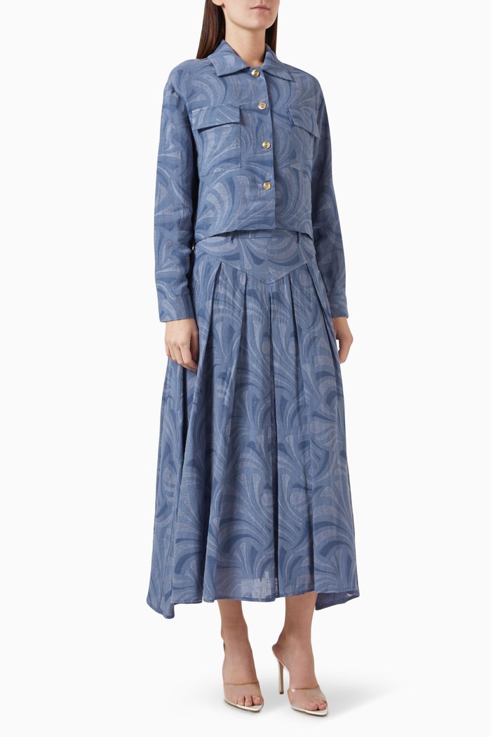 

3-piece Top & Skirt Set, Blue