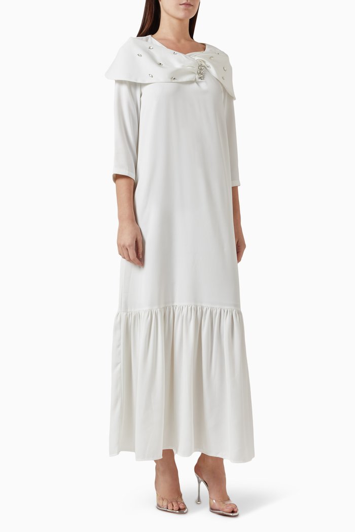

Crystal-embellished Maxi Dress, Neutral