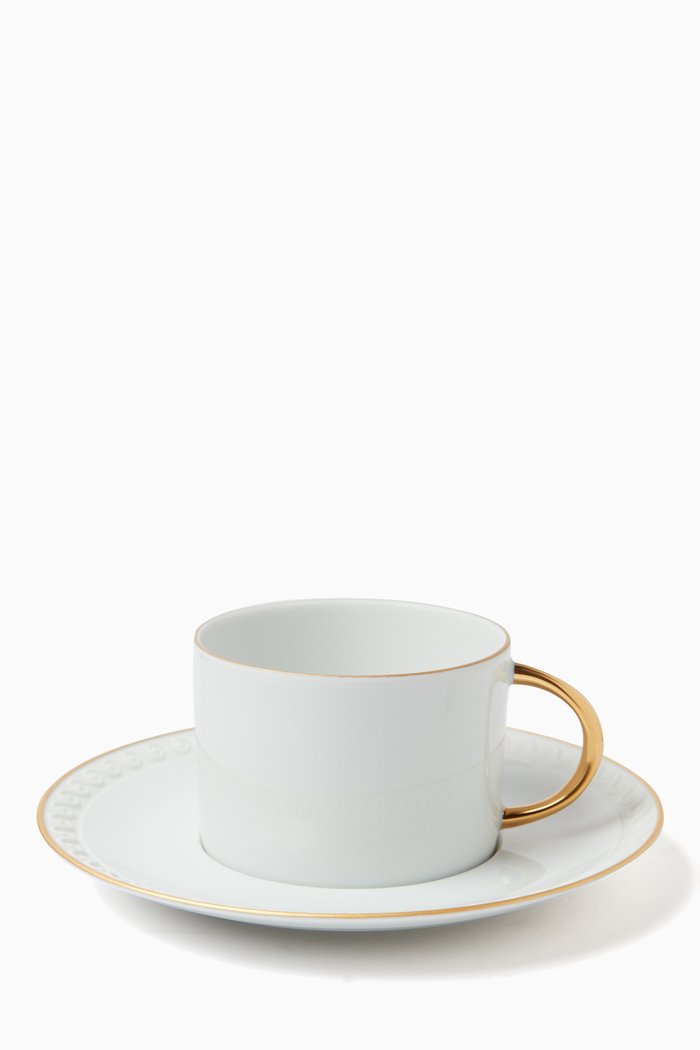 

Neptune Tea Cup & Saucer in Porcelain, White