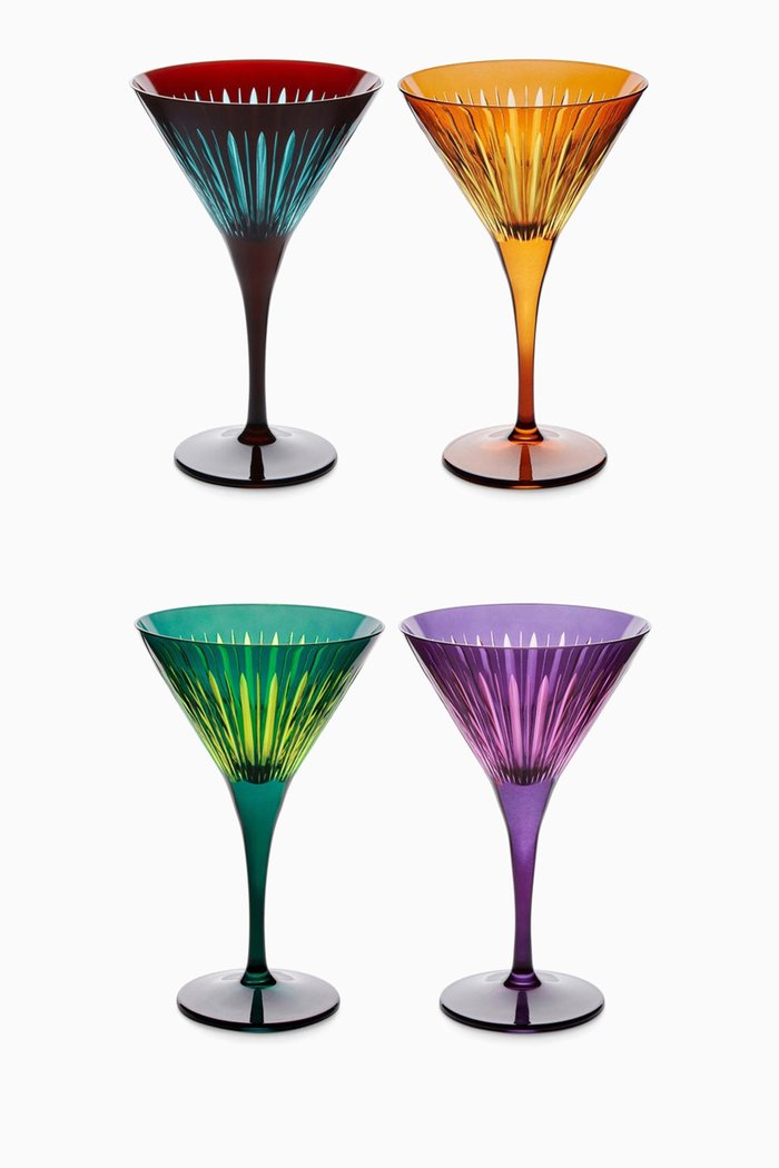 

Prism Martini Glasses, Set of 4, Multicolour