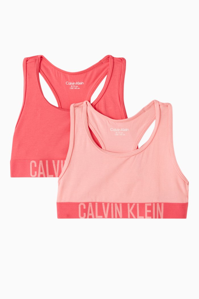 Intense Power Bralettes in Cotton, Set of 2, Pink