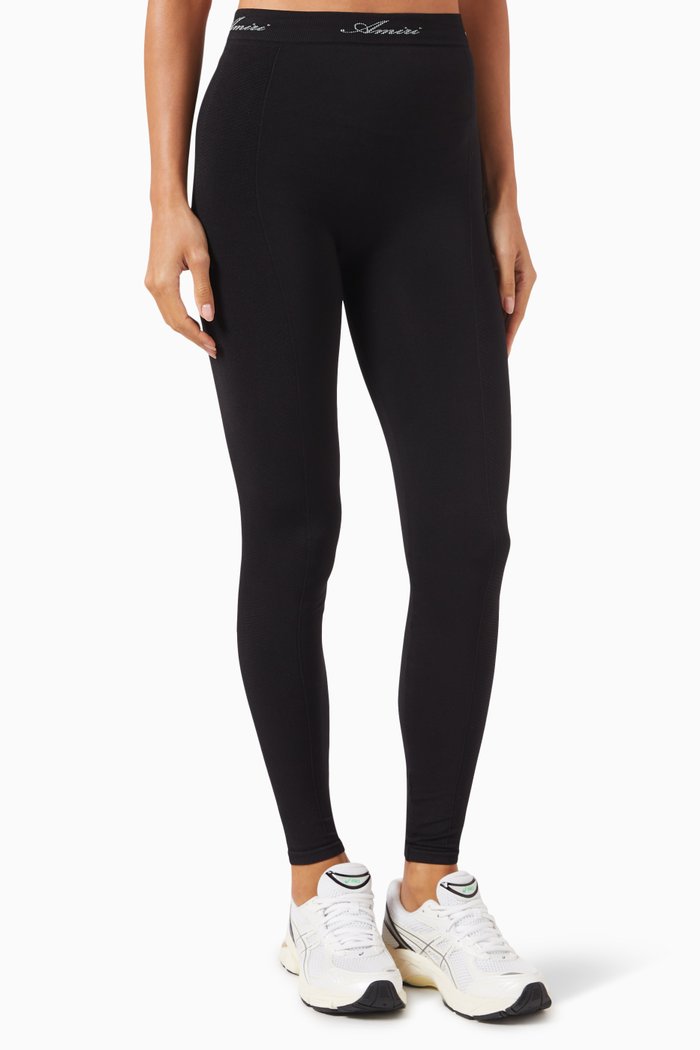 

Seamless Leggings in Stretch Nylon, Black