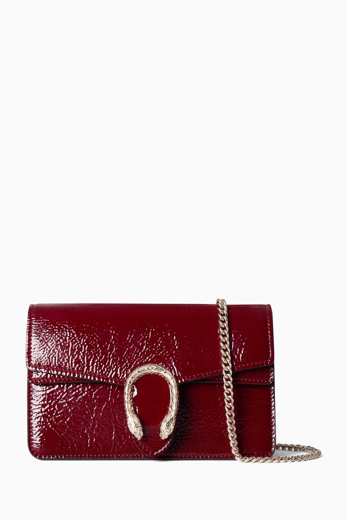 

Mini Dionysus Leather Chain Bag, Burgundy