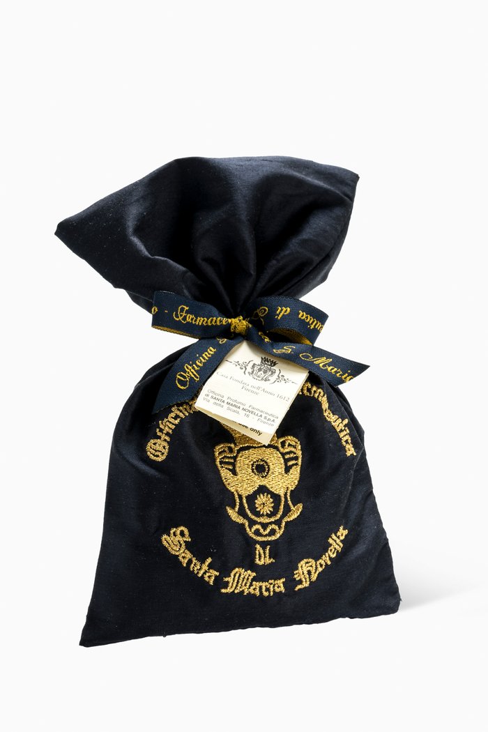 Pot Pourri Blue Embroidered Silk Bag, 40g, Colourless