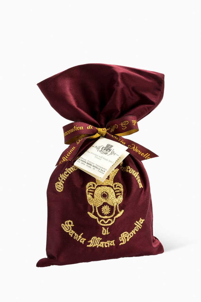 

Pot Pourri Maroon Embroidered Silk Bag, 40g, Colourless