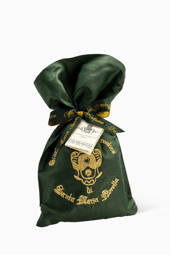 

Pot Pourri Green Embroidered Silk Bag, 40g, Colourless