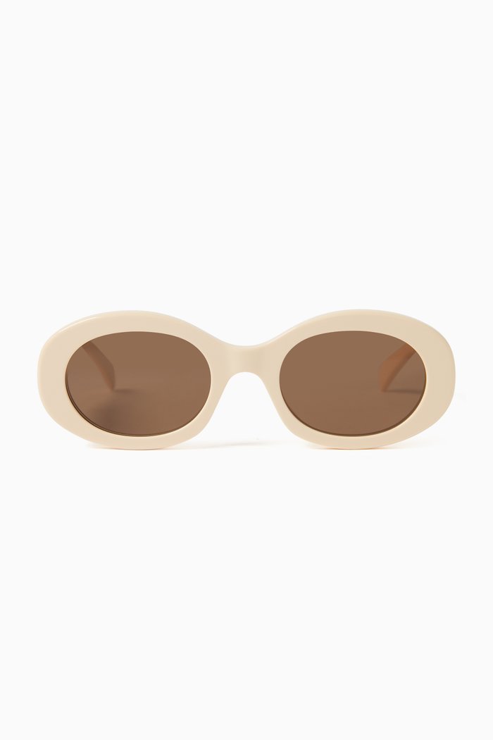 

Triomphe Oval Sunglasses in Acetate, Neutral