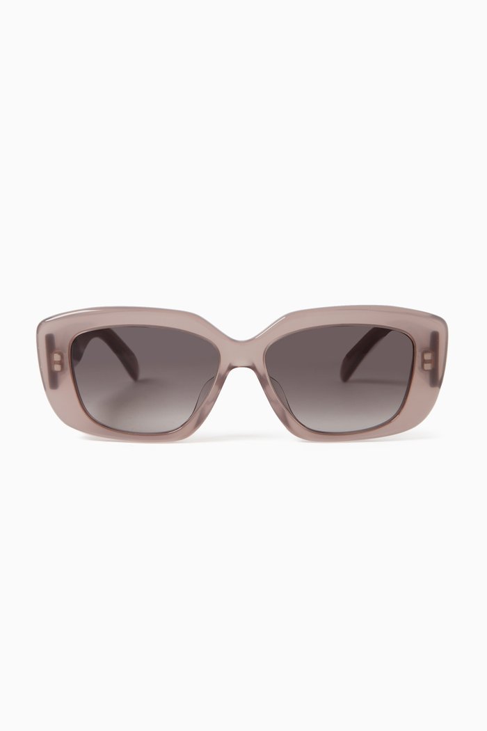 

Triomphe Square Sunglasses in Acetate, Brown