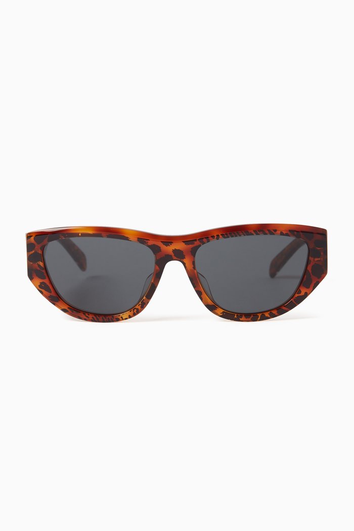 

Cat-eye Sunglasses in Acetate, Brown