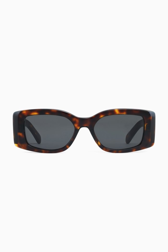 

Triomphe Rectangle Sunglasses in Acetate, Brown