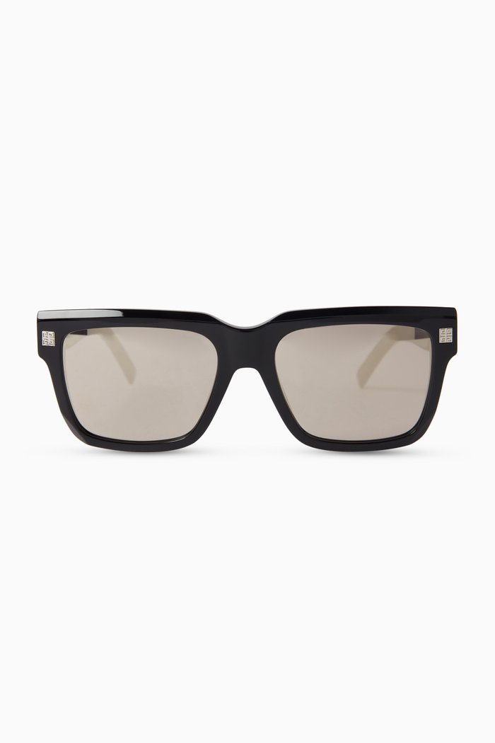 Square Sunglasses in Acetate, Black