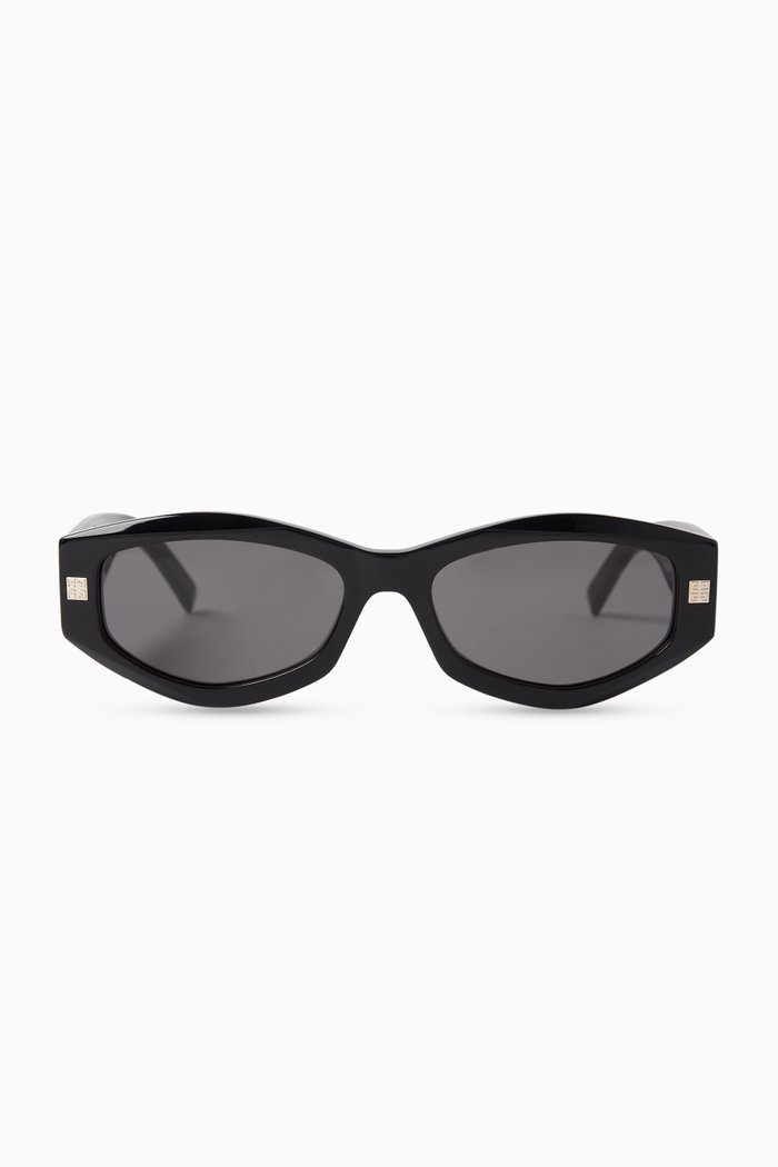 

Geometric Sunglasses in Acetate, Black