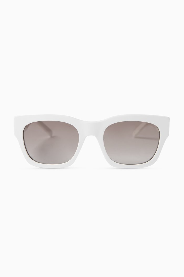 

Square Sunglasses in Acetate, White