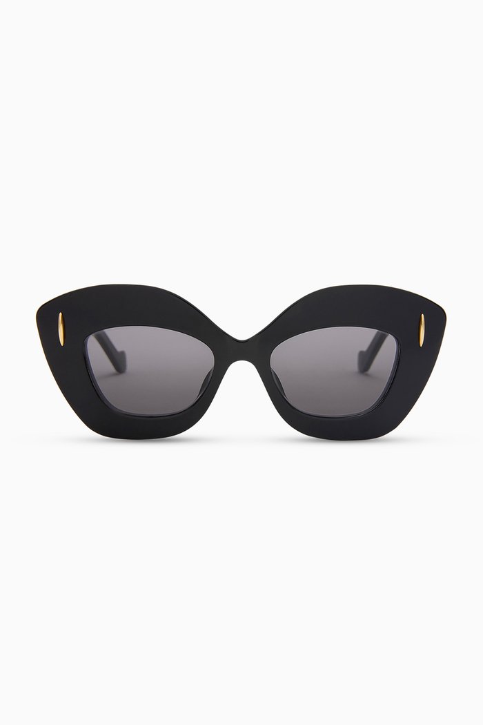 

Retro Screen Sunglasses in Acetate, Black