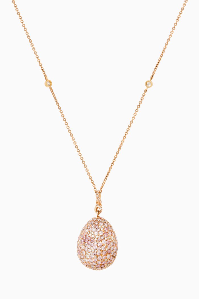 

Emotion Pink Diamond Egg Pendant Necklace in 18kt Gold