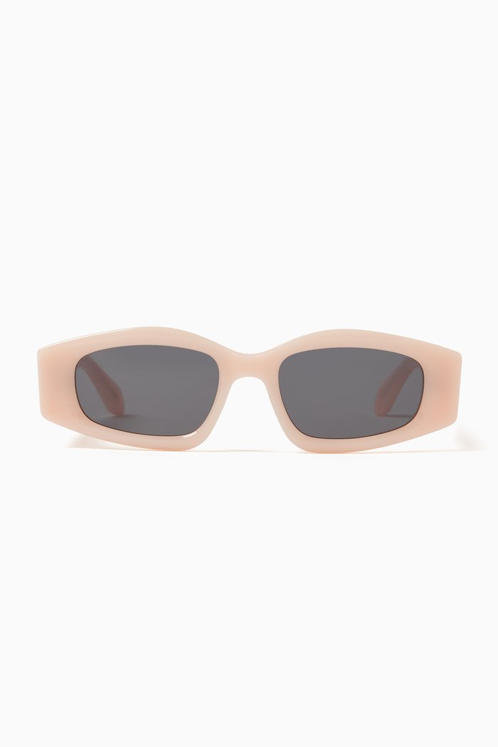 

Geometric Sunglasses in Recycled Acetate, Pink