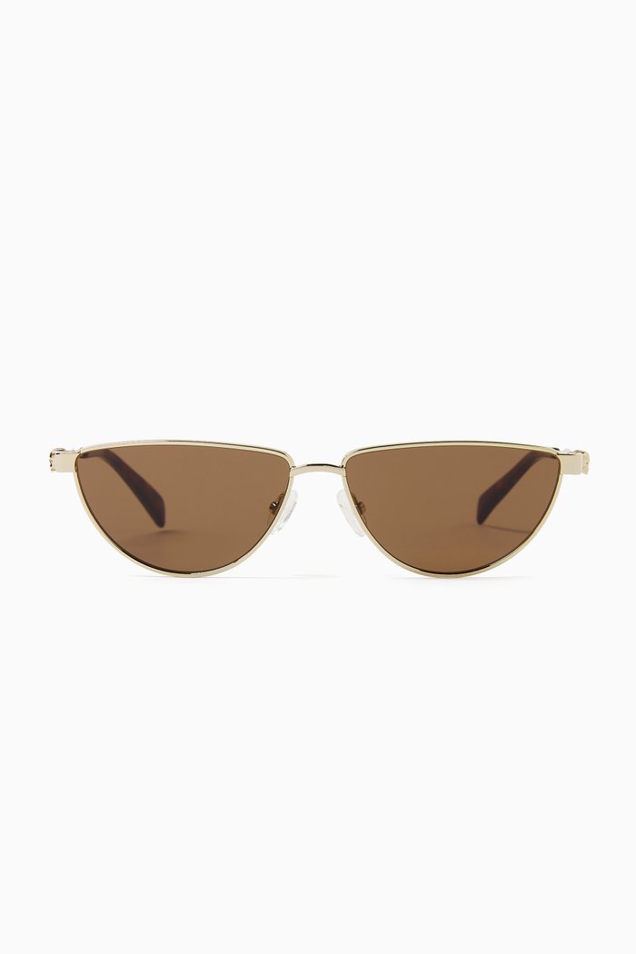 

Oval Sunglasses in Metal, Gold