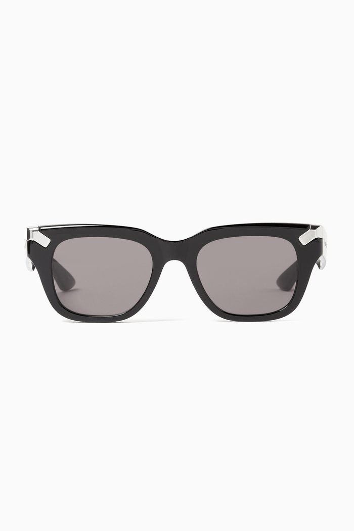 

Square Sunglasses in Recycled Acetate, Black
