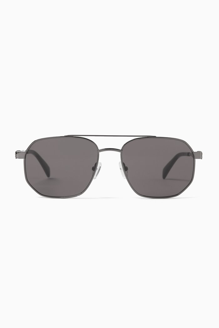 Aviator Sunglasses in Metal, Black