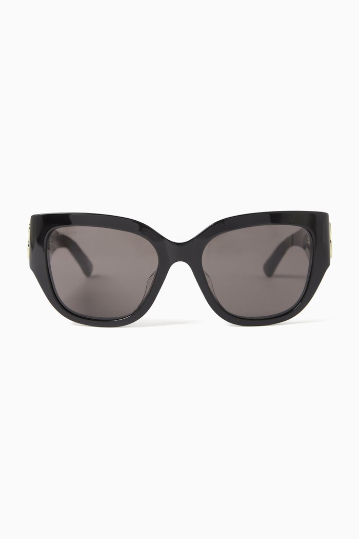 

Square Sunglasses in Recycled Acetate, Black
