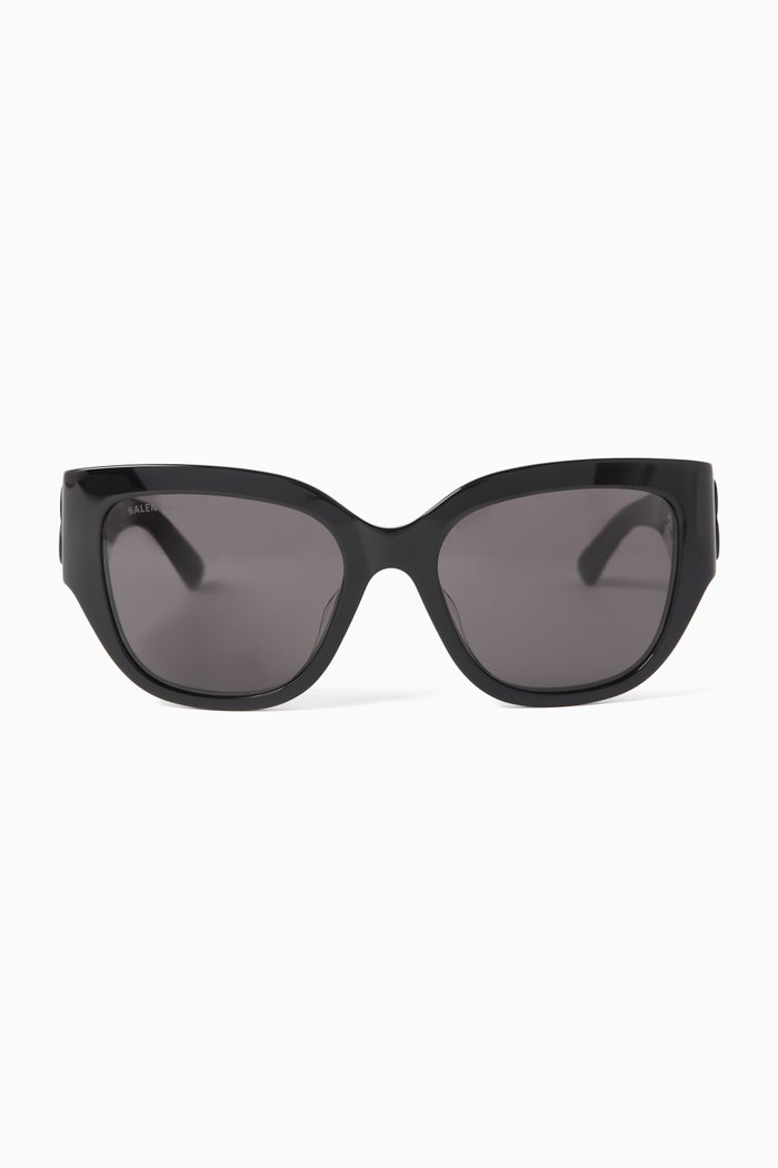 

Square Sunglasses in Recycled Acetate, Black