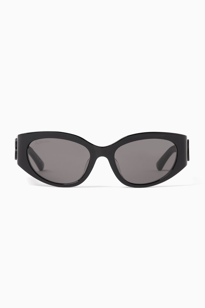 

Cat-eye Sunglasses in Recycled Acetate, Black