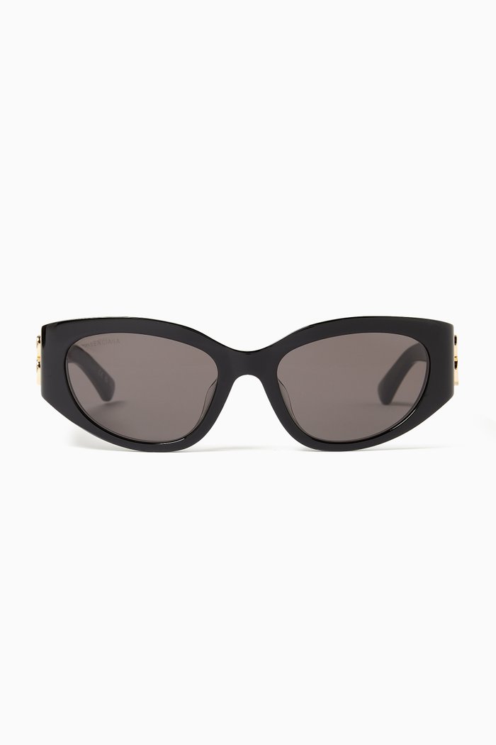 

Cat-eye Sunglasses in Recycled Acetate, Black