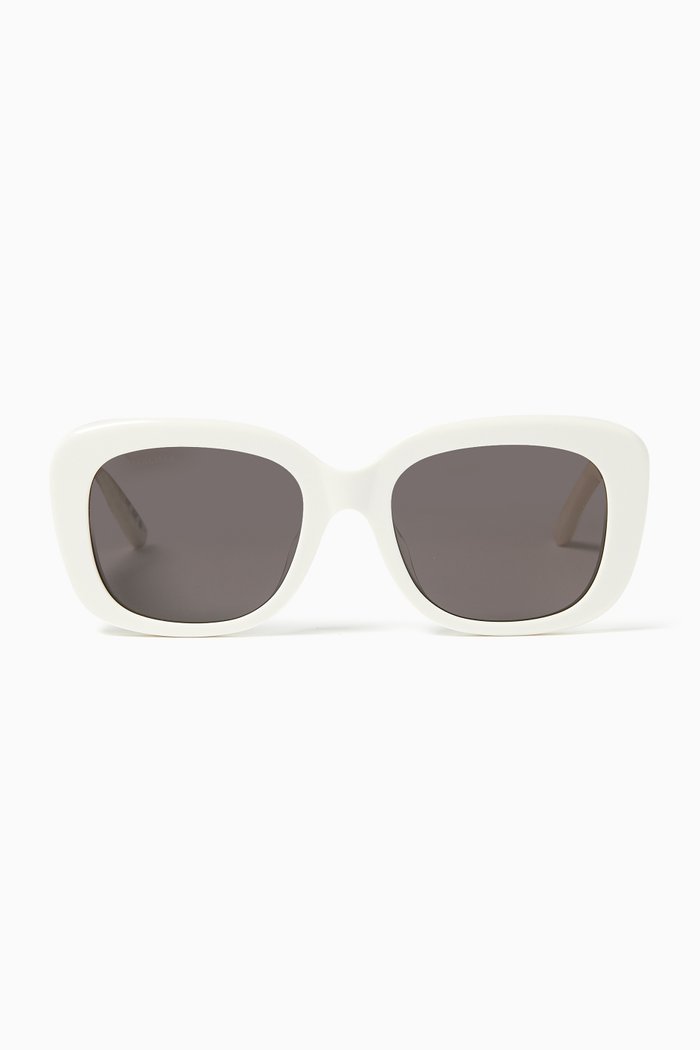 

Square Sunglasses in Recycled Acetate, White