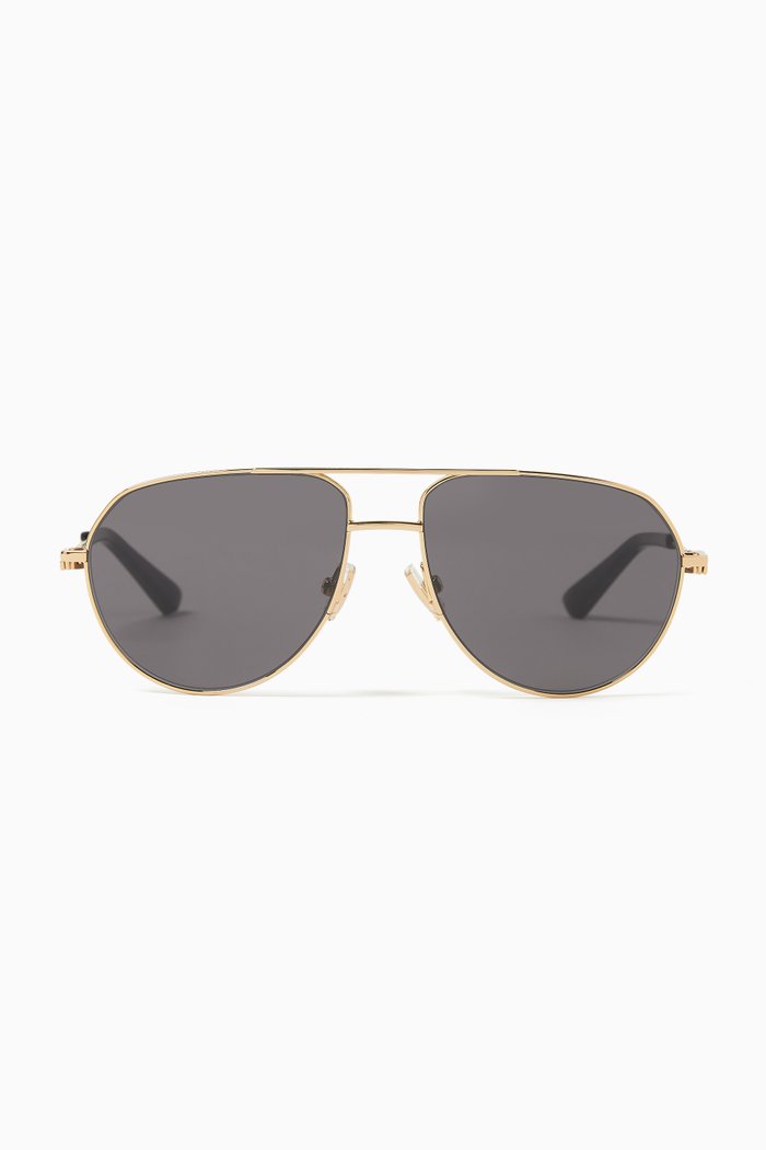 

Aviator Sunglasses in Metal, Gold