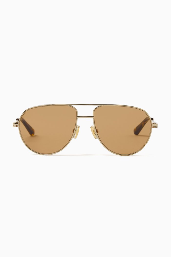 

Aviator Sunglasses in Metal, Gold